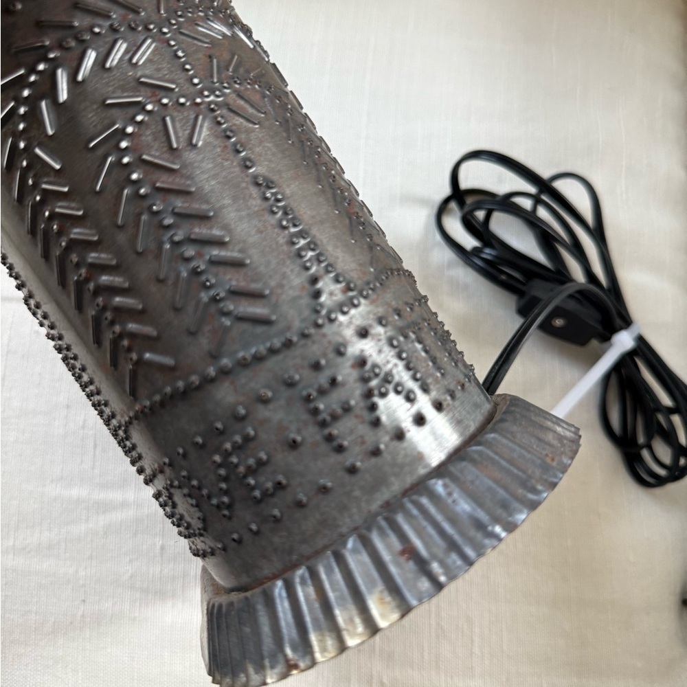 Vintage Punched Tin light with Church Design faith hope love with church - Picture 6 of 8